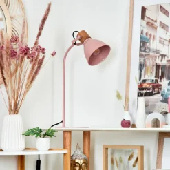 Luminaires Scandinaves-hofstein Lampe de table Chipou Rose, Rose, 1 lumière