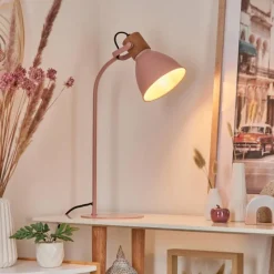 Luminaires Scandinaves-hofstein Lampe de table Chipou Rose, Rose, 1 lumière
