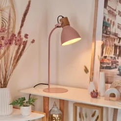 Luminaires Scandinaves-hofstein Lampe de table Chipou Rose, Rose, 1 lumière