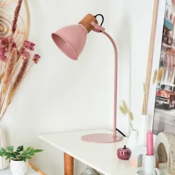 Luminaires Scandinaves-hofstein Lampe de table Chipou Rose, Rose, 1 lumière
