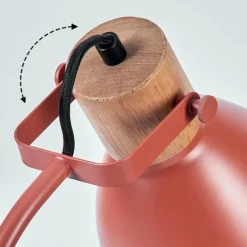 Luminaires Scandinaves-hofstein Lampe de table Chipou Rouge, 1 lumière