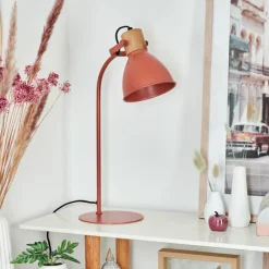 Luminaires Scandinaves-hofstein Lampe de table Chipou Rouge, 1 lumière