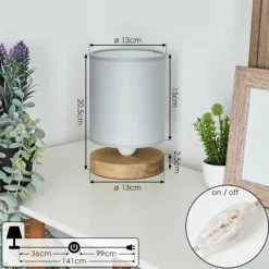 Lampes En Tissu-hofstein Lampe de table Chiuvi Écru, Blanc, 1 lumière