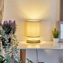 Lampes En Tissu-hofstein Lampe de table Chiuvi Écru, Blanc, 1 lumière