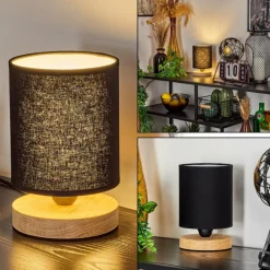 Lampes En Tissu-hofstein Lampe de table Chiuvi Écru, Noir, 1 lumière