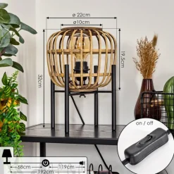 Luminaires Orientaux-hofstein Lampe de table Combeima Noir, 1 lumière