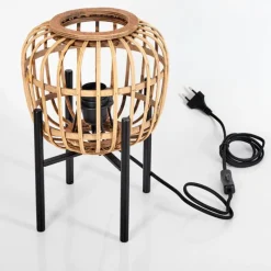 Luminaires Orientaux-hofstein Lampe de table Combeima Noir, 1 lumière