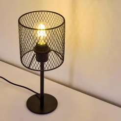 Lampes Vintages & Rétros-hofstein Lampe de table Conewago Noir, 1 lumière