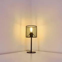 Lampes Vintages & Rétros-hofstein Lampe de table Conewago Noir, 1 lumière