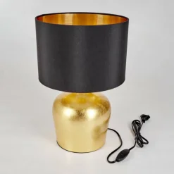 Lampes En Tissu-hofstein Lampe de table Corcovada Or, 1 lumière