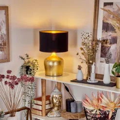 Lampes En Tissu-hofstein Lampe de table Corcovada Or, 1 lumière