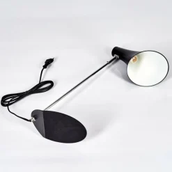 hofstein Lampe de table Corralcay Chrome, Noir, 1 lumière