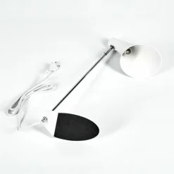 Lampes Industrielles-hofstein Lampe de table Corralcay Chrome, Blanc, 1 lumière