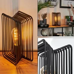 Lampes Industrielles-hofstein Lampe de table Corvallis Noir, 1 lumière