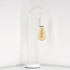 Lampes Industrielles-hofstein Lampe de table Cuyama Blanc, 1 lumière