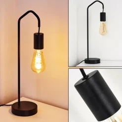 Lampes Industrielles-hofstein Lampe de table Cuyama Noir, 1 lumière