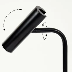 hofstein Lampe de table Dalheim LED Noir, 1 lumière* Éclairage Led