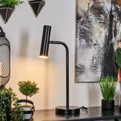 hofstein Lampe de table Dalheim LED Noir, 1 lumière* Éclairage Led