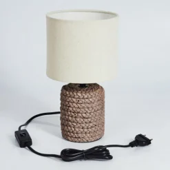 Lampes En Tissu-hofstein Lampe de table Dambrois Brun, Écru, 1 lumière