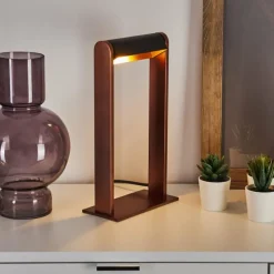 hofstein Lampe de table Denhigh LED Cuivre, Noir, 1 lumière* Lampes À Poser