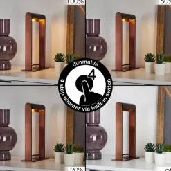hofstein Lampe de table Denhigh LED Cuivre, Noir, 1 lumière* Lampes À Poser