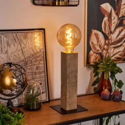 Lampes Vintages & Rétros-hofstein Lampe de table Derville Écru, Noir, 1 lumière