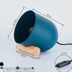 Luminaires Scandinaves-hofstein Lampe de table Drice Écru, 1 lumière