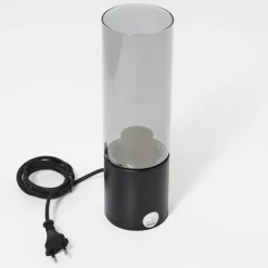 Suspension Verre Fumé-hofstein Lampe de table Dulcita Noir, 1 lumière