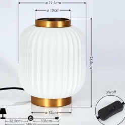 hofstein Lampe de table Dyce Laiton, 1 lumière