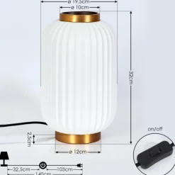 hofstein Lampe de table Dyce Laiton, 1 lumière