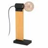 Lampes En Bois-Luminaires Eglo Lampe de table Eglo BAILRIGG Écru, Noir, 1 lumière