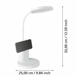 Luminaires Eglo Lampe de table Eglo BROLINI LED Blanc, 1 lumière* Éclairage Led