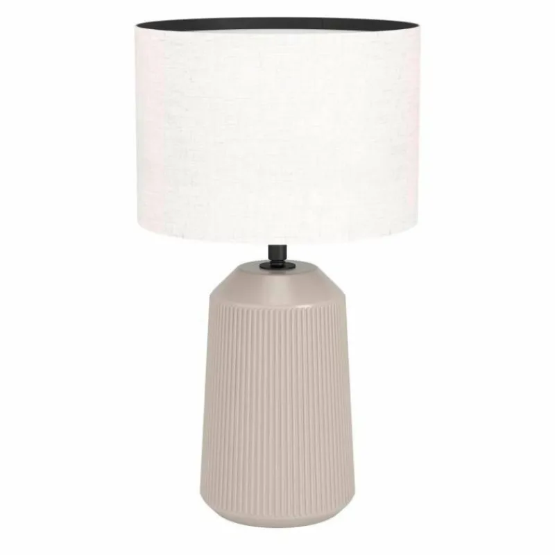 Lampes En Tissu-Luminaires Eglo Lampe de table Eglo CAPALBIO Sable, 1 lumière