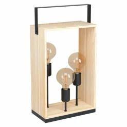 Lampes Industrielles-Luminaires Eglo Lampe de table Eglo FAMBOROUGH Brun, Noir, 3 lumières