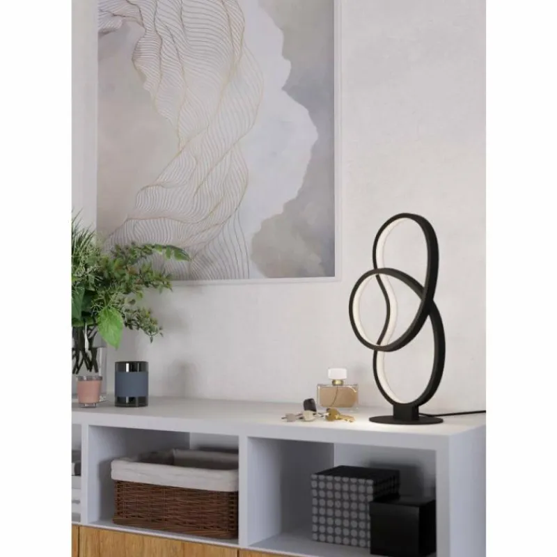 Luminaires Eglo Lampe de table Eglo GIANELLA LED Noir, 1 lumière* Éclairage Led