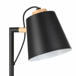 Lampes En Bois-Luminaires Eglo Lampe de table Eglo LACEY-QI LED Brun, Noir, 1 lumière