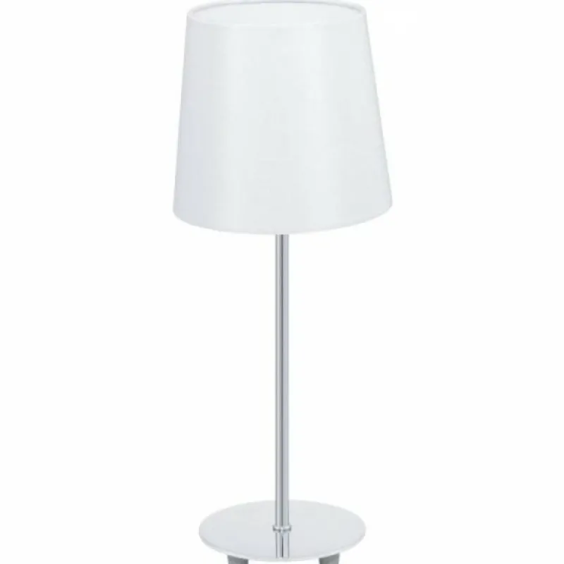 Lampes En Tissu-Luminaires Eglo Lampe de table Eglo LAURITZ Chrome