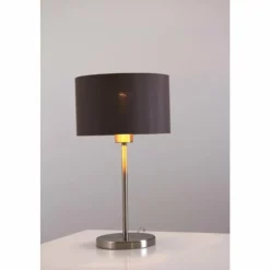 Lampes En Tissu-Luminaires Eglo Lampe de table Eglo Leuchten Maserlo Nickel mat, 1 lumière