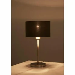 Lampes En Tissu-Luminaires Eglo Lampe de table Eglo Leuchten Maserlo Nickel mat, 1 lumière