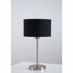 Lampes En Tissu-Luminaires Eglo Lampe de table Eglo Leuchten Maserlo Nickel mat, 1 lumière