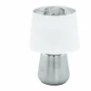 Lampes En Tissu-Luminaires Eglo Lampe de table Eglo MANALBA Argenté, 1 lumière