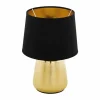Lampes En Tissu-Luminaires Eglo Lampe de table Eglo MANALBA Or, 1 lumière