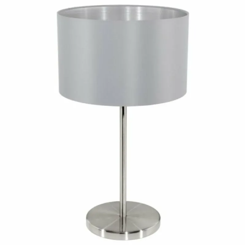 Lampes En Tissu-Luminaires Eglo Lampe de table Eglo MASERLO Nickel mat, 1 lumière