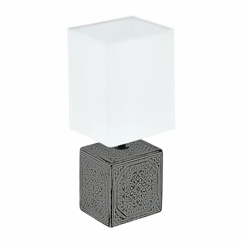 Lampes En Tissu-Luminaires Eglo Lampe de table Eglo MATARO Noir, 1 lumière