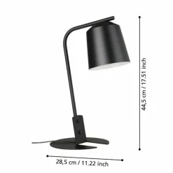 Luminaires Eglo Lampe de table Eglo ONEDA Noir, Blanc, 1 lumière* Lampes À Poser