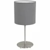Lampes En Tissu-Luminaires Eglo Lampe de table Eglo PASTERI Nickel mat, 1 lumière