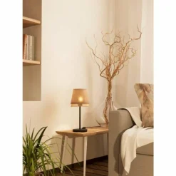 Style Boho-Chic-Luminaires Eglo Lampe de table Eglo TABLEY Noir, 1 lumière