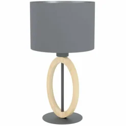 Lampes En Tissu-Luminaires Eglo Lampe de table Eglo-Leuchten BASILDON Brun, Noir, 1 lumière