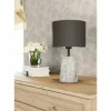 Lampes En Tissu-Luminaires Eglo Lampe de table Eglo-Leuchten KENSAL Gris, Noir, 1 lumière