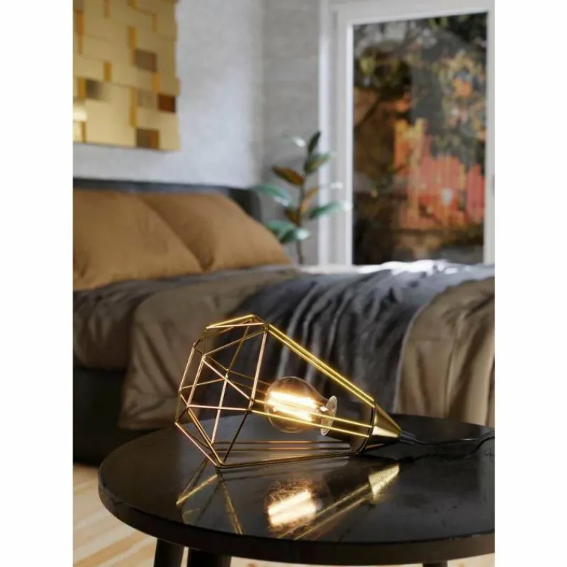 Lampes Vintages & Rétros-Luminaires Eglo Lampe de table Eglo-Leuchten TARBES Laiton, 1 lumière